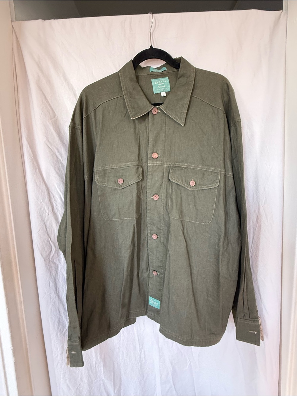 Baxter Brand Utility Olive Green Men's Overshirt Jacket